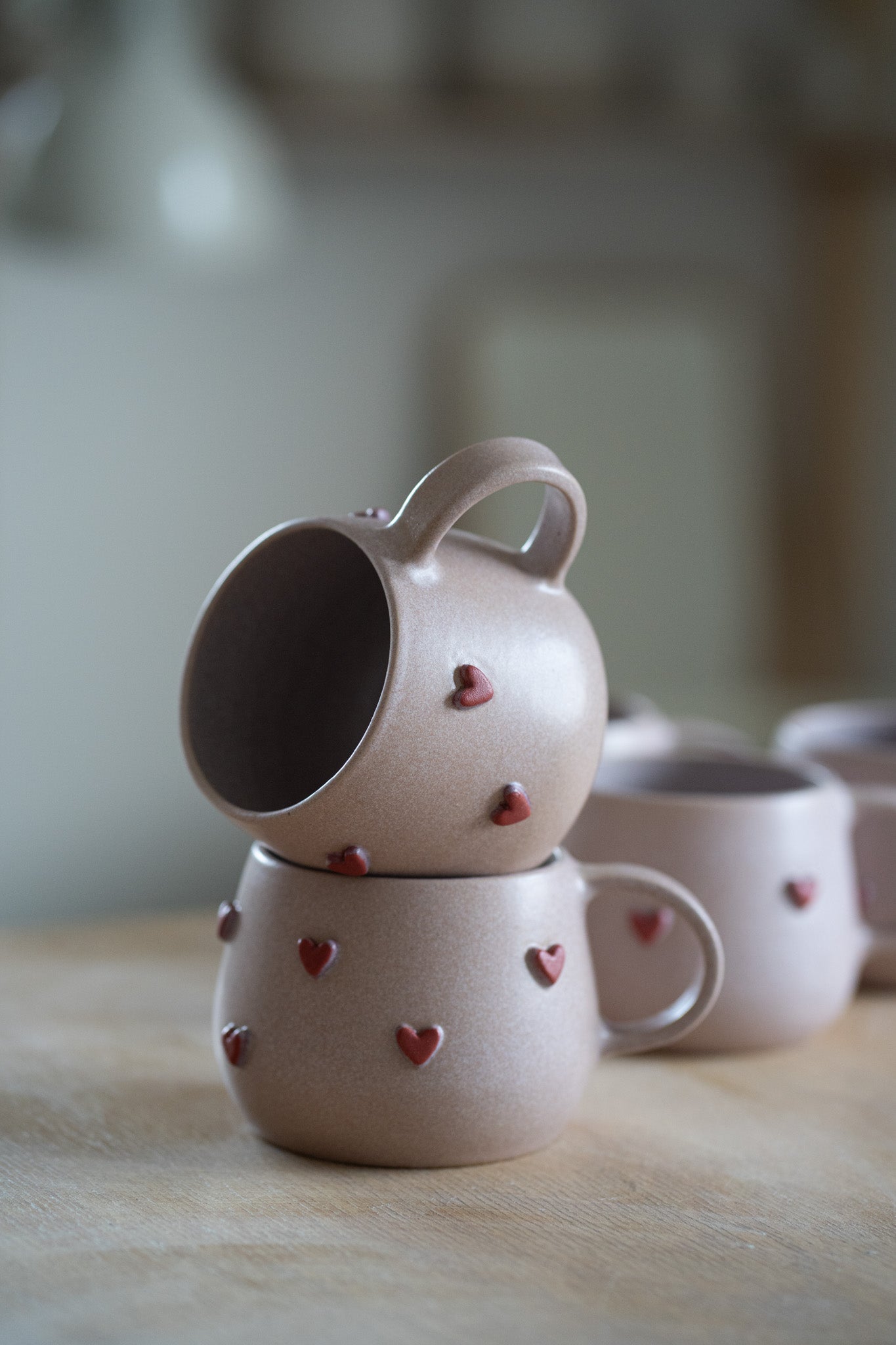 Valentinova skodelica mat roza