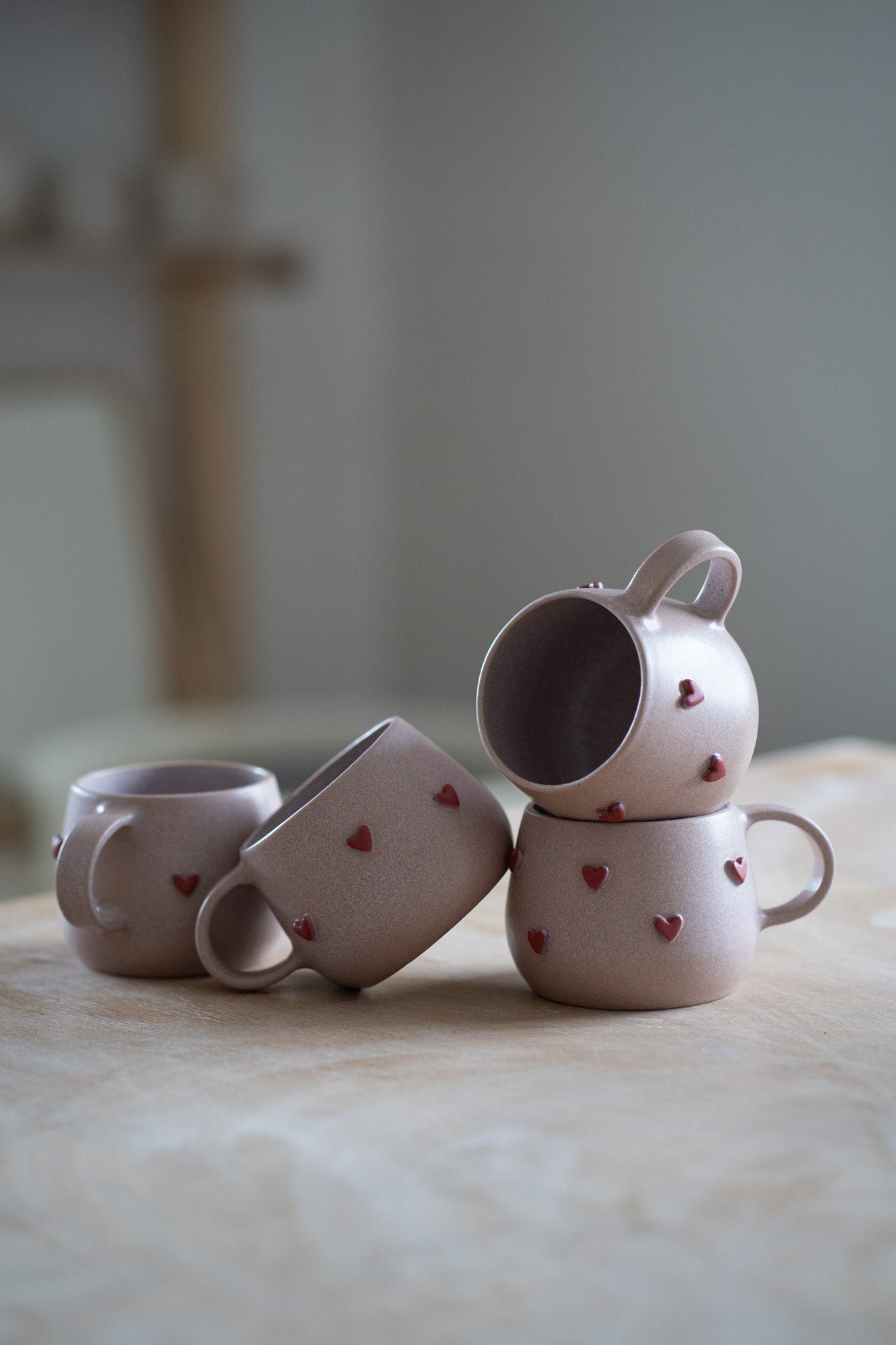 Valentinova skodelica mat roza