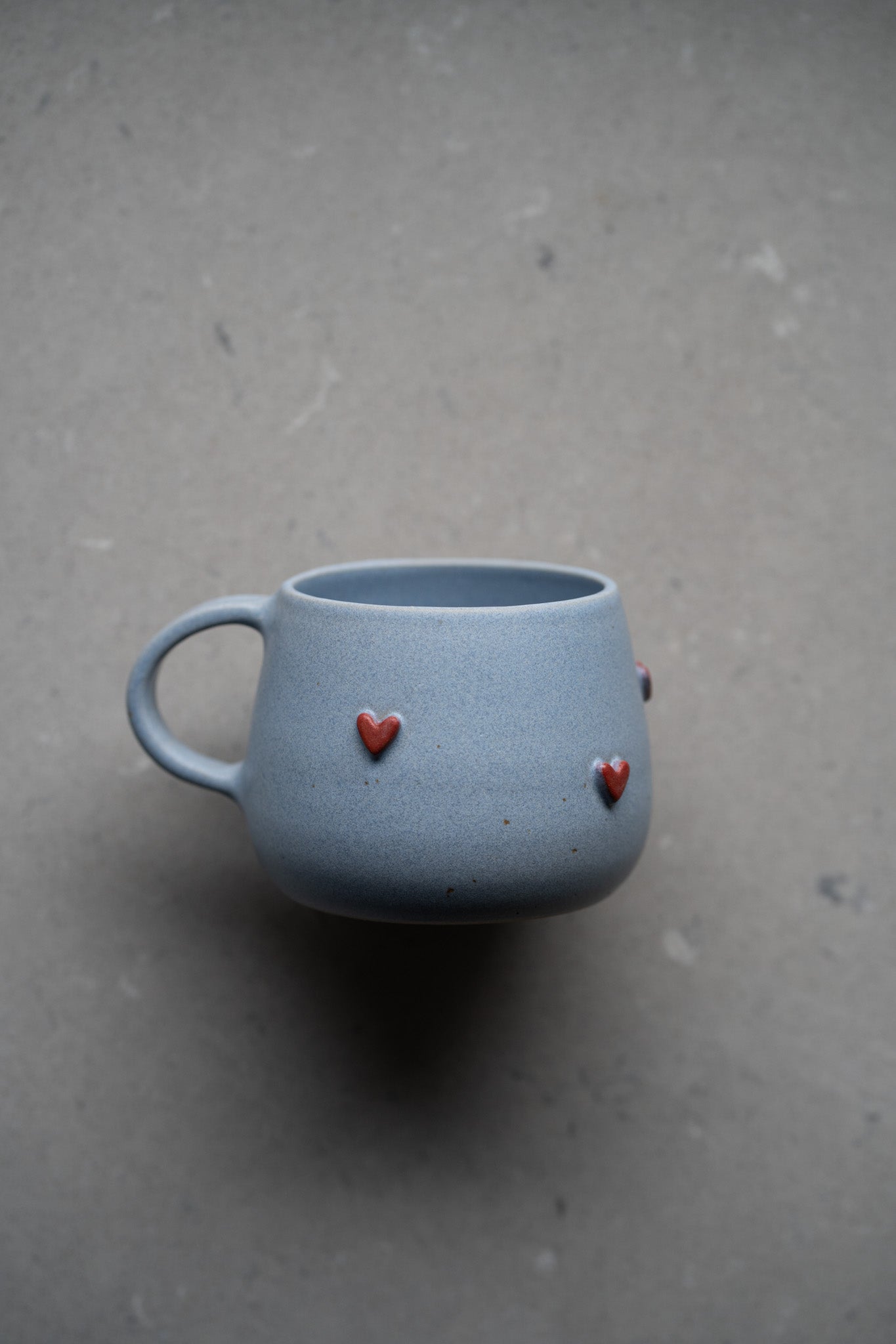 Valentinova skodelica mat modra